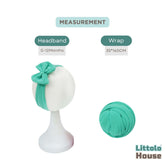 Baby Neutral Jersey Wrap With Hairband SR091 | NB | Emerald Green